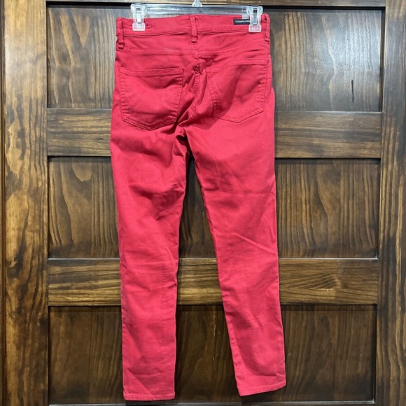 Citizens Of Humanity Jeans Women 26 Red Denim Rocket Crop High Rise Skinny - Picture 7 of 16
